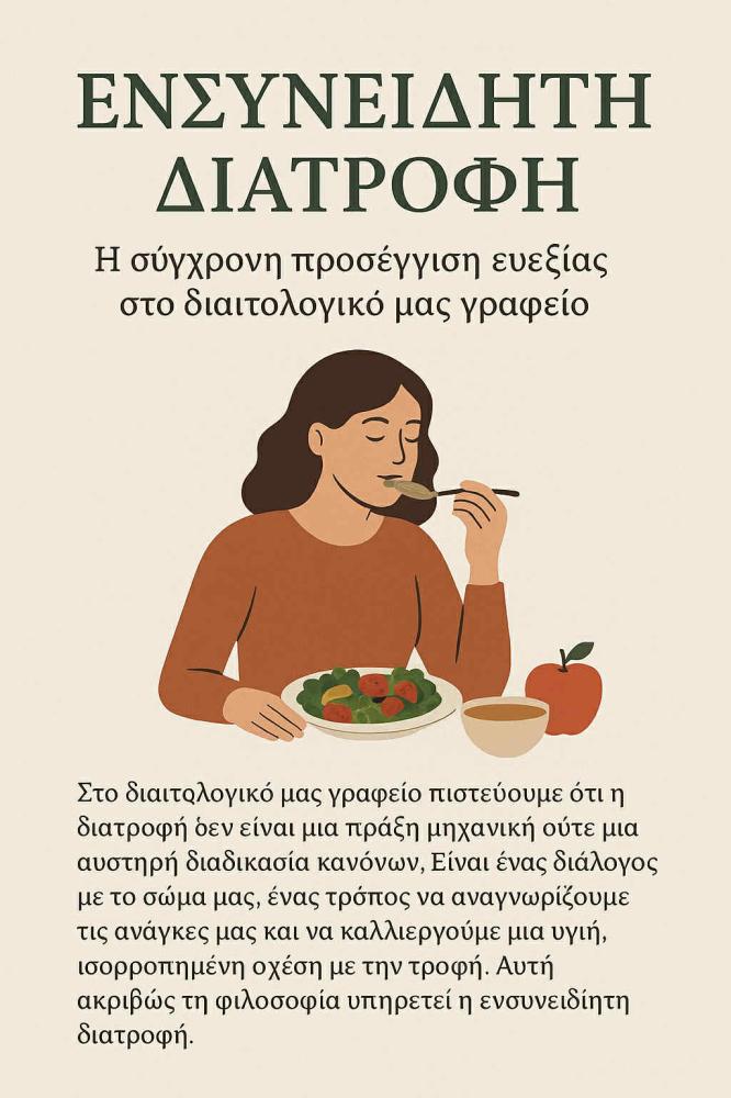 Ενσυνείδητη Διατροφή: Η σύγχρονη προσέγγιση ευεξίας στο διαιτολογικό μας γραφείο